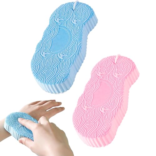 Esponja De Baño Para Bebé | 2 Unidades Esponja De Ducha Corporal Con Textura De Panal - Suave Para Lavabo Bañera Viaje Niños Y Mujeres