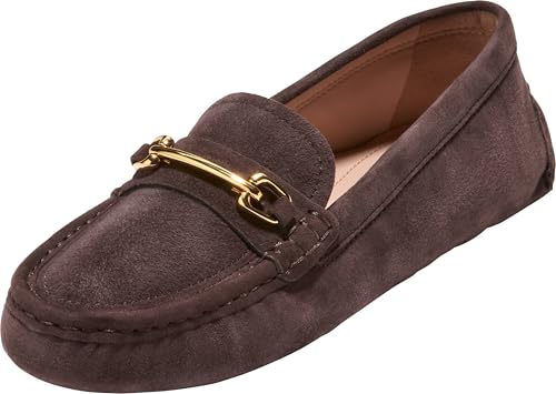 Cole Haan Women's Emeryn Horsebit Driving Loafers, Dark Chocolate Suede, 8-B US by Cole Haan - Used condition - US$92.69