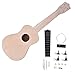 21 Inch Ukulele DIY Kit Hawaii Guitar Handwork Support Painting Children Toy Assembly for Amateur Kids (21 inches)