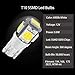 Kitchasy Led 194 168 Bulb, 175 2825 158 W5W 2825 T10 Wedge, 6000K White Upgrade 5 SMD 5050 Chipset White Light for Car Interior Dome Map Courtesy License Light, Parking Side Marker Lights,10pcs White