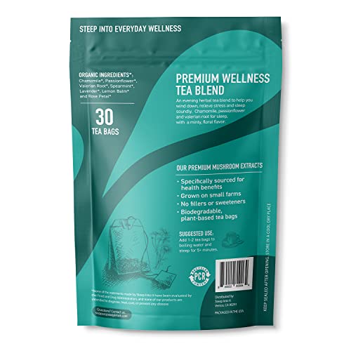 Organic Chamomile Tea - Calming Herbal Sleep Tea with Passion Flower, Spearmint, Lemon Balm and Lavender - Non-GMO Mint Tea - Relax & Unwind by Steep Into It (2.1 Ounce) - Image 3