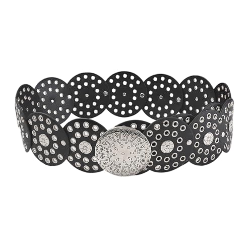 Western PU Leather Waist Belt Adjustable Length Waist Belt For Girl Women Grommet Belt For Coat Skirts Jeans Decors3