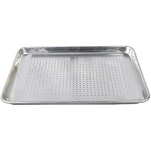 Tiger Chef 1/2 Half Size 18 x 13 inch Perforated Aluminum Sheet Pan Commercial Bakery Equipment Cake Pans NSF Approved 19 Gauge 6 Pack