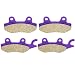 Carbon Fiber Brake Pads ECCPP Motorcycle Replacement Brake Pads Sets Front and Rear for for 2010 Kawasaki Ninja 250R EX250J