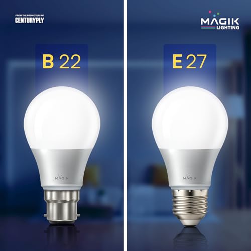 Image of MAGIK Maximo Plus 5W LED Bulb | Cool White (6500K) | B22 Base | Energy Efficient with 4kV Surge Protection | Long Life LED | Pack of 1