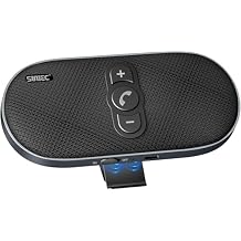 Car Bluetooth Speaker Hands-Free Speakerphone 6W Bluetooth Car Speaker for Cell Phone - Wireless Hands Free Car Kit Support Siri Google Voice Assistant Motion Auto On Off with Visor Clip BC990G