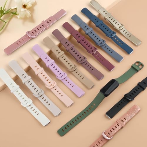 Vancle 4 Pack Bands Compatible with Fitbit Inspire 3 Bands for Women Men, Soft Silicone Adjustable Replacement Straps for Fitbit Inspire 3 Fitness Tracke (Milk Tea/Smoke Purple/Pink Sand/Starlight) by Vancle - Image 2