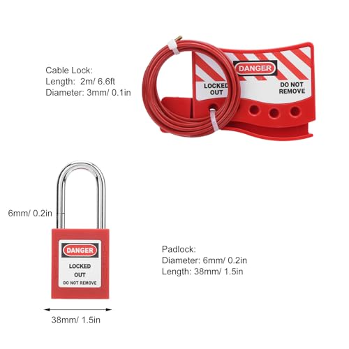 Dispositivo de bloqueio de cabo de segurança à prova d'água para equipamentos mecânicos, fio de aço