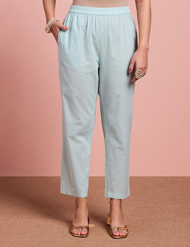 Image of Amazon Brand - Myx Women's Pure Cotton Straight Embroidered Co-ord Set (Available in Plus Sizes)