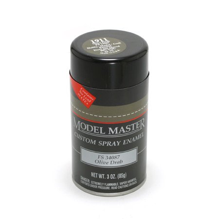 Testors Model Master Enamel Spray Paint 3 ounces FS34087 Flat Olive Drab