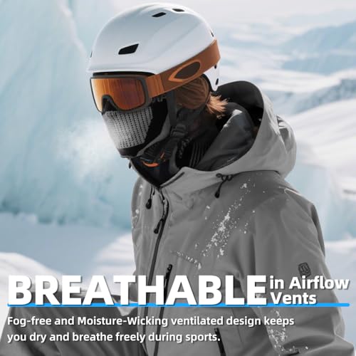 Image of Winter Neck Gaiter Warmer Scarf Cold Weather Windproof Face Mask for Man & Women - Ski Mask for Outdoor Sports