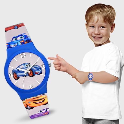 Image of Acnos Character Kid's Happy Colorful Water-Resistant Durable Watch for Boys Kids Boy with Fun Designs Adjustable Strap Positive Messages Watch for Kids