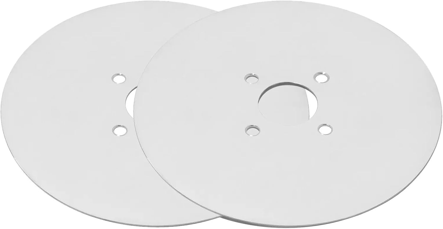 TOFR 2 Pieces Mirror Polished Stainless Steel Rear Wheel Disc Rotor Plates For Harley Freewheeler With 15" Enforcer Mags Wheels