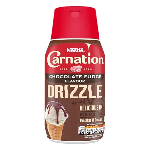 Nestlé Carnation Chocolate Drizzle Condensed Milk Dessert Sauce Bottle 450g, Brown