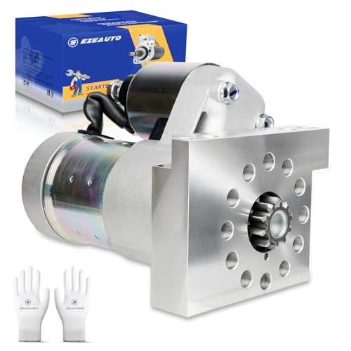 Ezexpreze High Torque Mini 19695 Starter for Chevy SBC BBC 262 305 307 327 350 454 with 153 168 Tooth Flywheel 1.4kW / 1.88HP S114-823 S114-823S