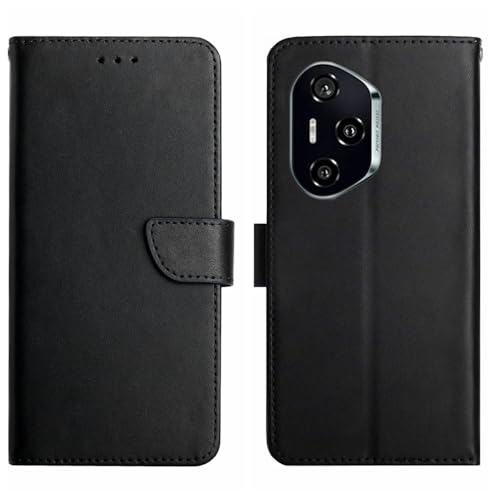 Coque pour Honor 400 Pro étui housse cuir véritable noir avec stand support