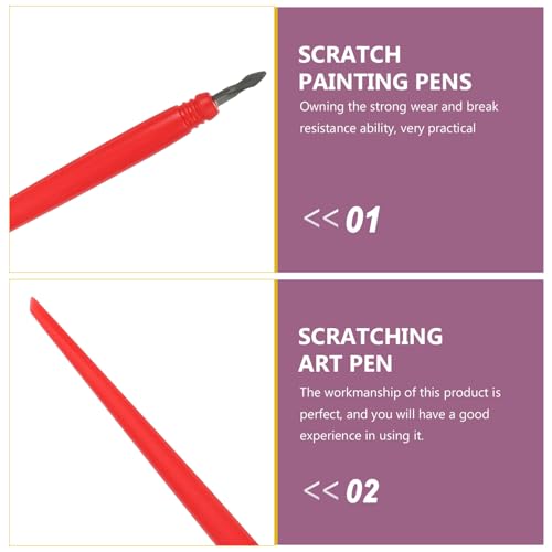 Operitacx 12Pçs Caneta Colorida Para Desenho De Arranhões Ferramentas De Arte Para Colorir Caneta De