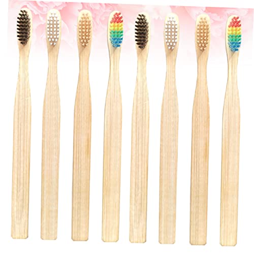 FOMIYES 20 Stück Zahnbürsten Aus Nachhaltigem Holz Für Erwachsene Mit Faserborsten Umweltfreundlich Und Biologisch Abbaubar Quadratisches Ende Für Gründliche Mundhygiene – Bild 3
