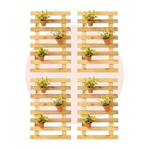 Treliça De Madeira Painel Jardim Vertical 4 Pcs Floreira