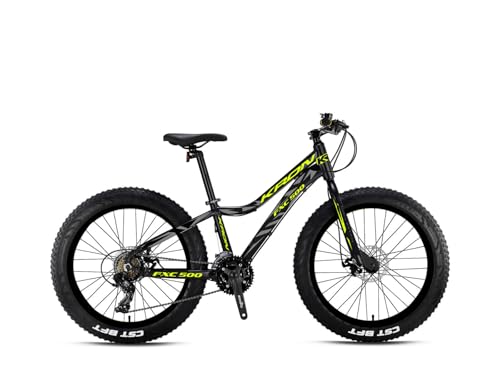 KRON FXC 500-24'' MTB - 13'' - 21 Vites - M.DISC - Mat Siyah-Neon Sarı/Gri