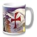 Imagen de Tiendas LGP- Barbaric- Taza ceramica Caballeros Templarios decorada con impresión fotografica 3D con motivos de Templarios