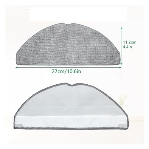 Serpillère en microfibre compatible Eufy L60 lot de 4 pièces lavables