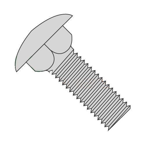 5/16-18 X 6" Carriage Bolts/Fully Threaded/Steel/Hot Dipped Galvanized (Quantity: 25)