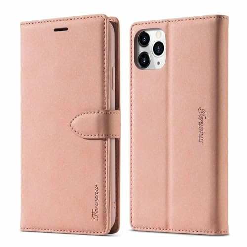 Étui portefeuille iPhone 12 Mini antichoc or rose anti-perte cartes