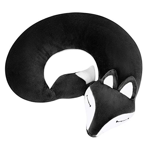 Nackenkissen U Form Nackenhörnchen Memory Foam Reisekissen Niedliche Tierform Kopfstütze Kinder Baby Schlafkissen Ergonomisch Stützkissen Weich Erwachsene Nackenstütze für Auto Flugzeug Zug Büro Cover