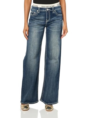 True Religion Women's Elastic Brief Bobbi Baggy Jean