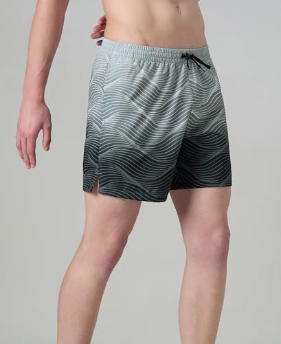 Image of Speedo Men's 4 Way Flex Essential Printed Watershorts with Side Pockets | Water Repellent | Internal Drawcord | Wide Waistband Swimming Trunks