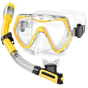 Snorkel Set Adults,Snorkel Mask Anti-Fog Panoramic...