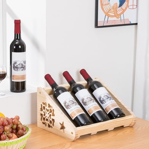 Support de bouteille de vin au design rustique et finitions soignées