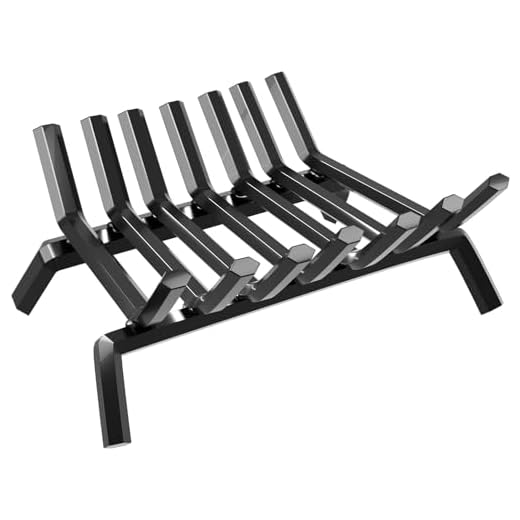 AMAGABELI GARDEN & HOME Fireplace Grates 30 Inch Wide Heavy Duty Solid Steel Fireplace Log Grate Indoor Wood Holder Wrought Iron Fire Grate Wood Rack Outdoor Wood Stove Hearth Burning Rack