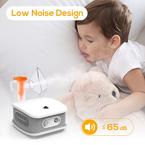 Nebulizer Machine For Adults And Kids,Portable Nebulizer For Travel And Household Use,Ultrasonic Nebulizer With Mouthpiece Adult&Child Masks,Steam Inhaler For Breathing Problems #TOP1