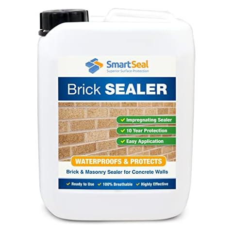 Smartseal Brick Sealer 10yr + Protection- Impregnating & Breathable. Brick Sealer. Solvent Free, Safe & Easy to Apply, Water Resistant and Protects from Damp. (1 Litre).… Cover