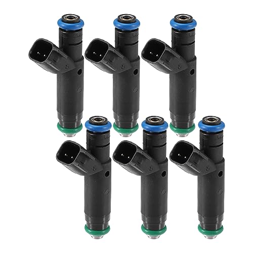 ACROPIX No.XF2E-C4B/FJ332/CM5177 Car Fuel Injector Nozzle for Ford for Mustang 3.8L 3.9L V6 2002-2004 for Ford for Ranger 3.0L V6 2001-2004 - Pack of 6 Black