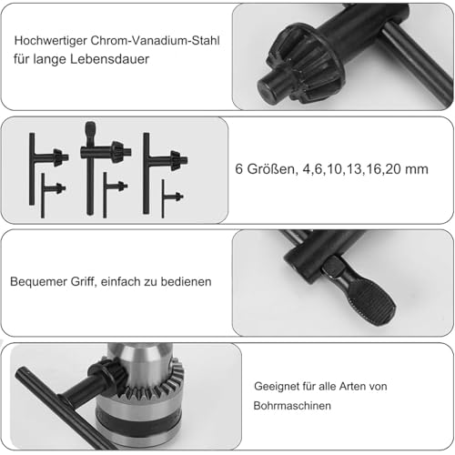 VZU 6 pieces drill chuck keys, calibrator composite tube - Image 3