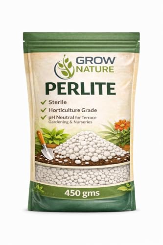 Image of Perlite for Plants | Horticulture Grade Soil Conditioner for Gardening, Terrace & Nursery | Improves Drainage & Aeration (450g)