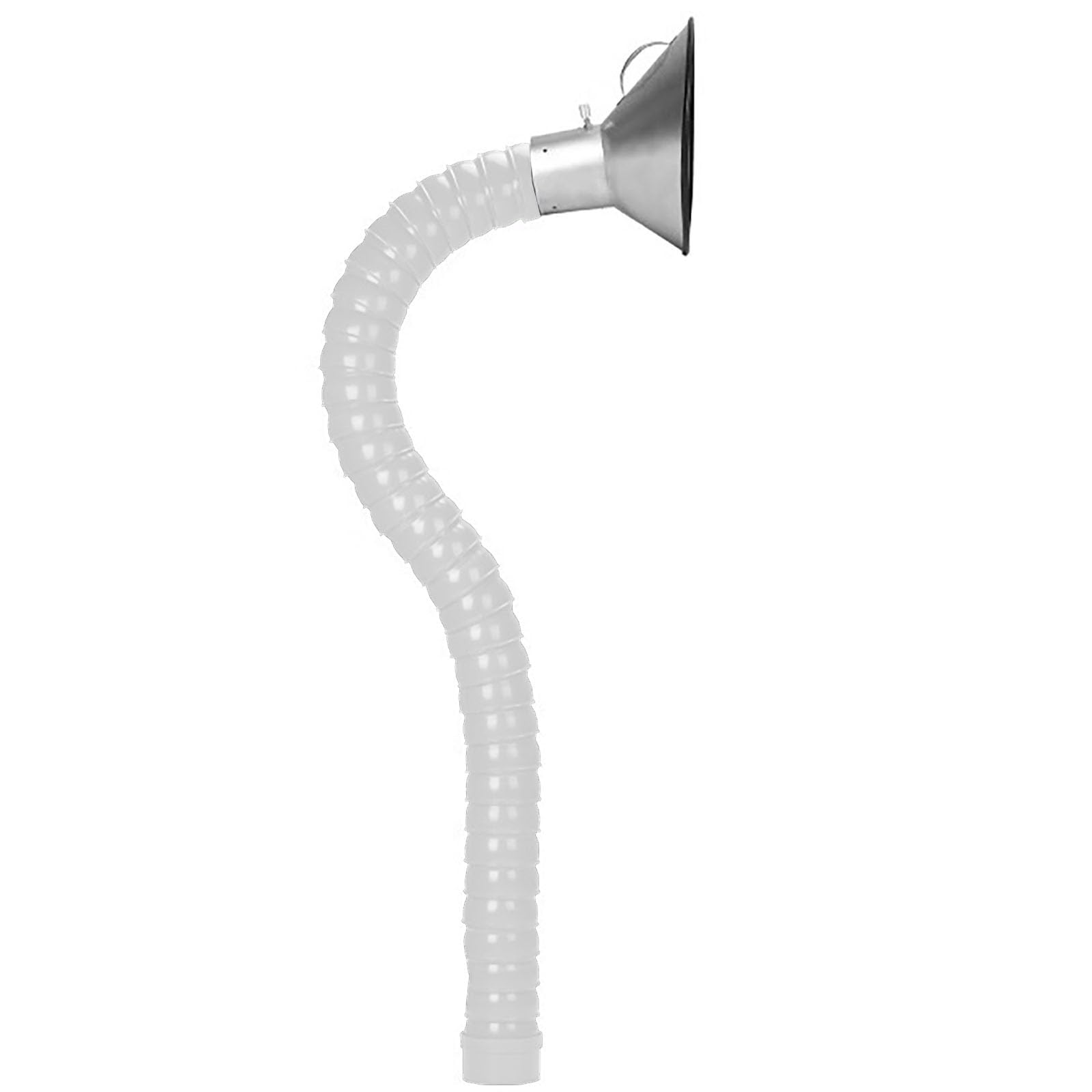 Brazo de extracción articulado y flexible, Manguera del extractor humo y con la capilla for tamaños múltiples multicolores retiro polvo de soldadura(White,Id 160mm(6.3in)-L1m)