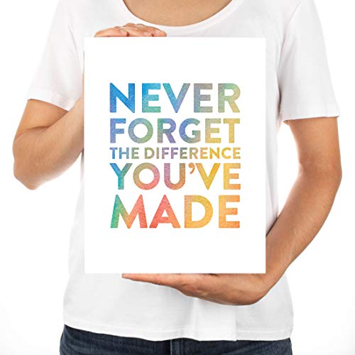 Andaz Press Funny Jumbo Retirement Card With Envelope 8.5 X 11 Inch, Greeting Card, Never Forget The Difference You've Made, Teacher, Doctor, Nurse #TOP3