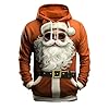 Mens Funny Christmas Jumpers Funny Xmas Jumper Long Sleeve Santa Claus Shirts Holiday Pullover Sweater Regular Fit Tops Vintage Classic Lightweight Work Winter Casual Jumpers Xmas T (Z5 Orange,L) #3