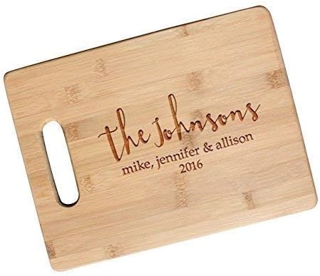 Personalized Bamboo Cutting Board, Custom Engraved Wood Cutting Board - JS18