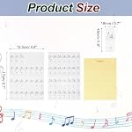 MECCANIXITY Stickers clavier pour piano 61/54 Clés, Nombres Sticker de clés Notes pour piano Guide Étiquettes amovibles pour débutants Apprentissage, Noir