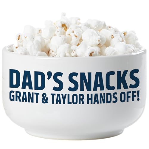 Personalization Universe His Snacks Personalized 14 oz.Ceramic Bowl