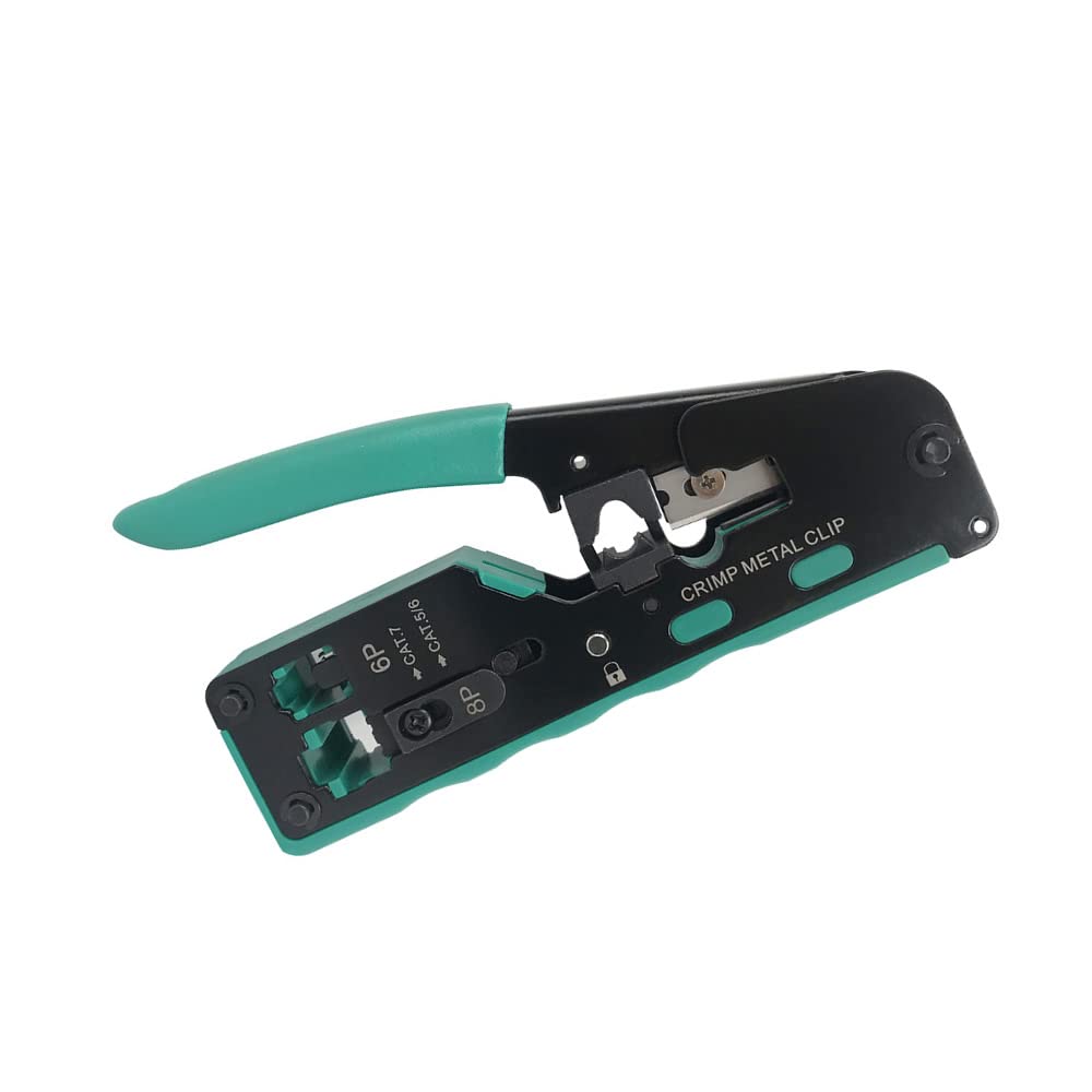 Narzędzie do zaciskania przelotowego RJ45, RJ45 Cat5 Cat6 Cat7, narzędzie do zaciskania RJ11, narzędzie do zaciskania kabli sieciowych Ethernet, modułowy sprzęt do zaciskania mini szczypce