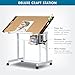 Studio Designs Deluxe Craft Station, Top Adjustable Drafting Table Craft Table Drawing Desk Hobby Table Writing Desk Studio Desk with Drawers, 36''W x 24''D, White / Maple