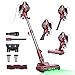 Vexilar C8 Corded Vacuum Cleaner, Powerful 600W 60KPa, 6-in-1 Stick Vacuum Cleaner with Green LED, 7M Cord, 1.5L Dustbin Self-Standing Vacuum, Lightweight Handheld Vacuum for Hardwood,Pet Hair, Carpet