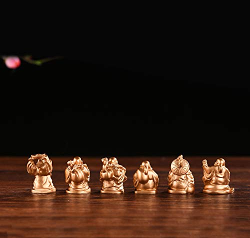 Figuras Decorativas Mini Buddha Dorado Set 6 Pzs miniatura 6