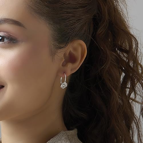 Image of TRUESILVER ACPL 925 Sterling Silver BIS Hallmarked Designer Drop & Dangle Leverback Earrings for Women